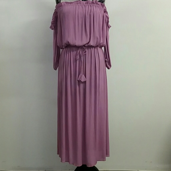 Lilac maxi dress with ruffle detail - Picture 7 of 8